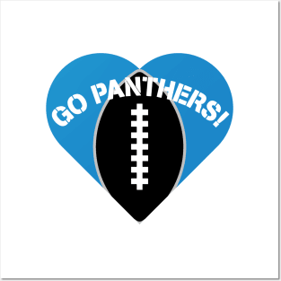 Heart Shaped Carolina Panthers Posters and Art